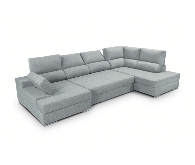Sofá de canto com cama BARI Azul