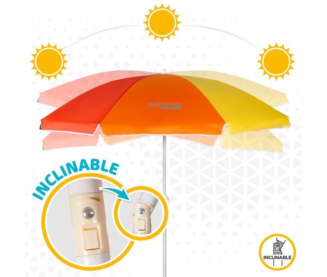 Guarda-sol com proteção UV50 Aktive Beach Multicor