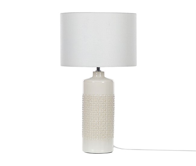 Beliani Candeeiro de mesa ANSEBA Branco
