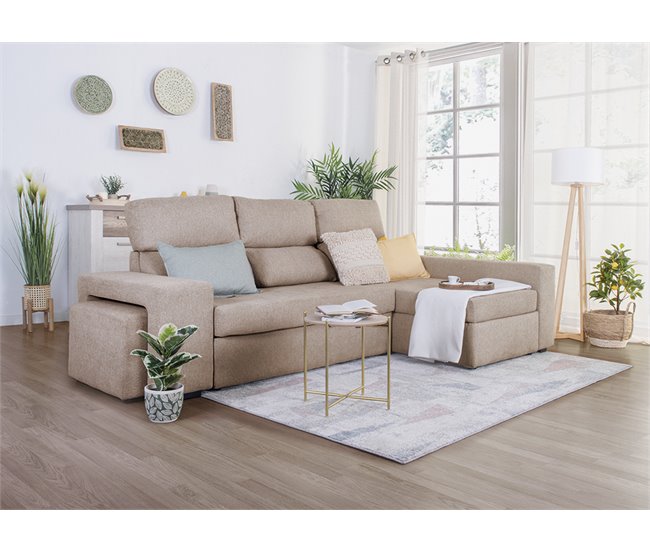 Chaise longue CIRO reversível Bege