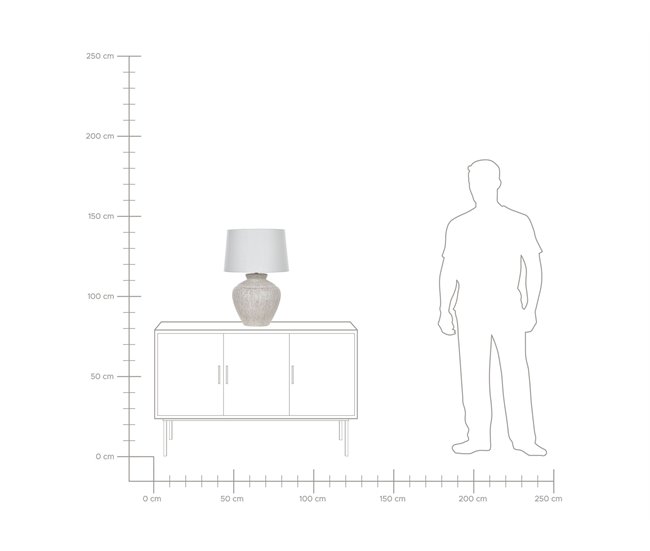 Beliani Lámpara de mesa CAINE Bege