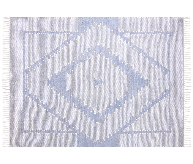 Beliani Pelos curtos ANSAR 160x230 Branco/ Bege