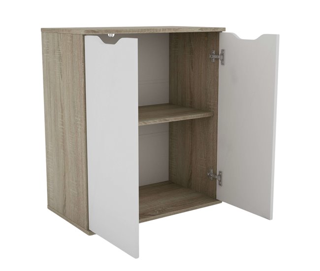 Aparador moderno para sala de estar com 2 portas dobráveis Multicor