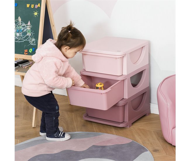 Organizador de Brinquedos Infantil PP HOMCOM 37 Azul