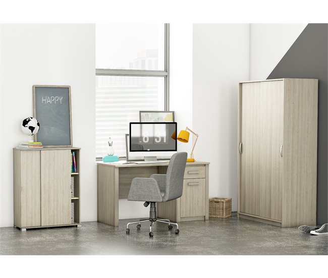 Roupeiro ROLLING portas deslizantes 102x191cm madeira Madeira