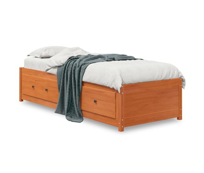 Sofá-cama, Sofá conversível sem colchão 90 Castanho