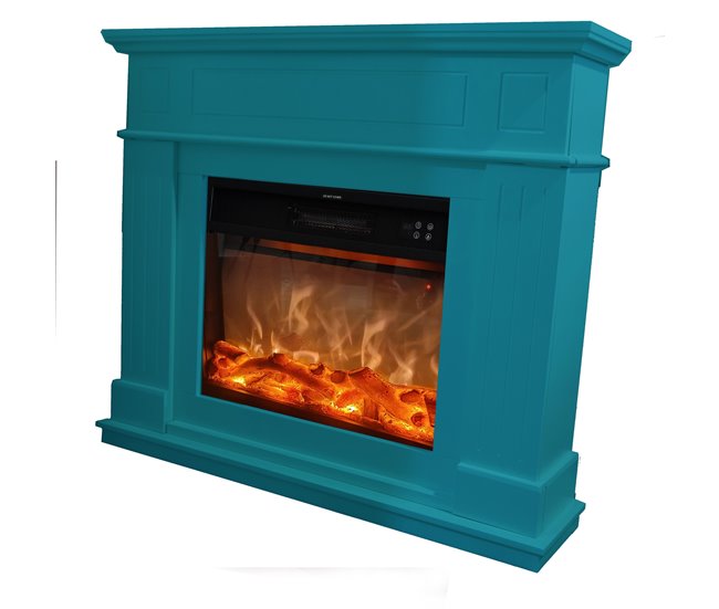 Lareira Eléctrica De Parede Turquoise FUEGO-ALBERTO-TURQUESA Turquesa
