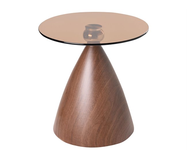 Beliani Mesa de apoio CORELLA 45x45 Castanho