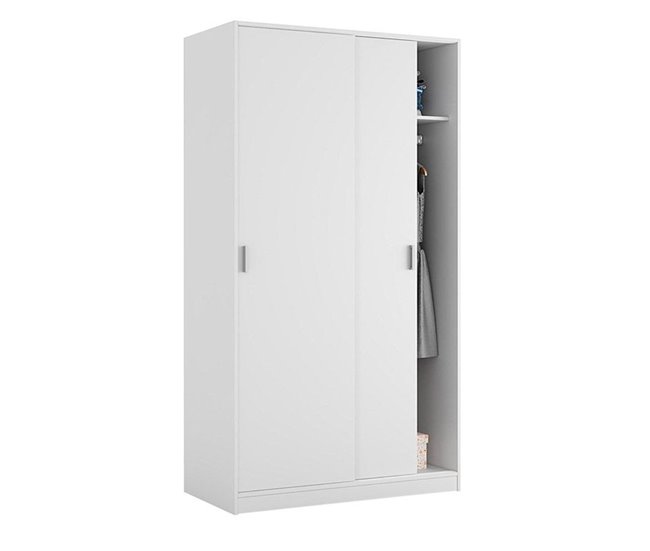 Máximo de 2 roupeiros com portas de correr 100 Branco
