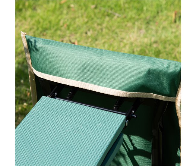 Banco de Jardinagem Aço e Espuma EVA Outsunny Multicor