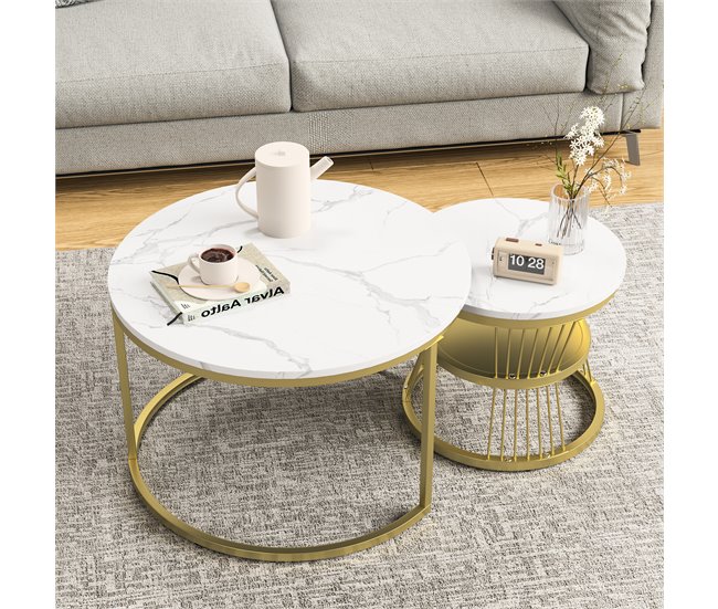 Mesa de centro, mesa de apoio, mesa de canto 70x45 Branco