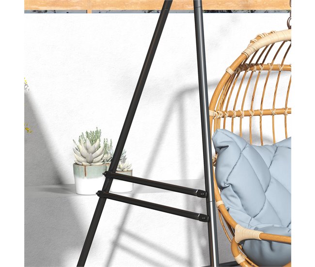 Suporte para Cadeira Suspensa aço Outsunny Preto