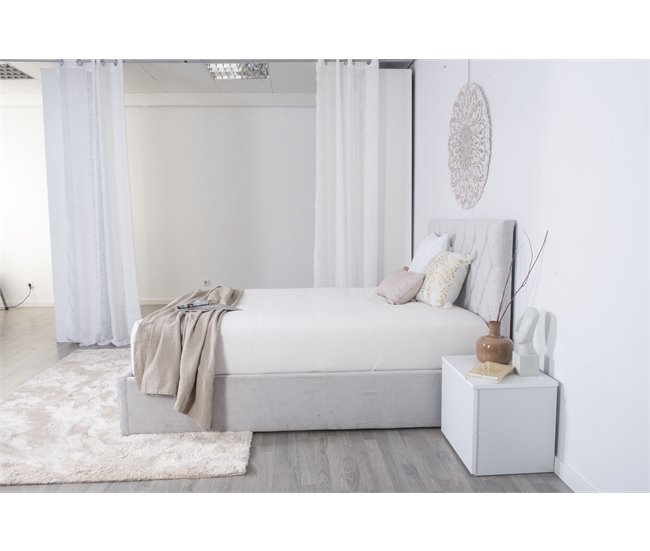 Cama abatível LUXURY II cinza claro 140x190cm Cinza Claro