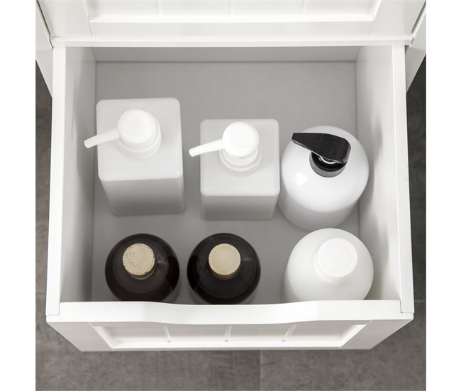 Armário Auxiliar Casa de Banho MDF HOMCOM, casa - casa de banho Branco