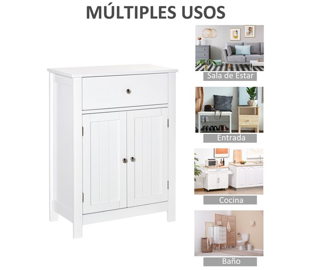 Armário Casa de Banho MDF kleankin, casa - casa de banho 60 Branco