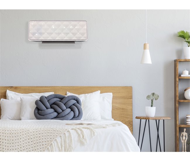 Aquecedor de parede cerâmico 2000 W com visor digital Branco