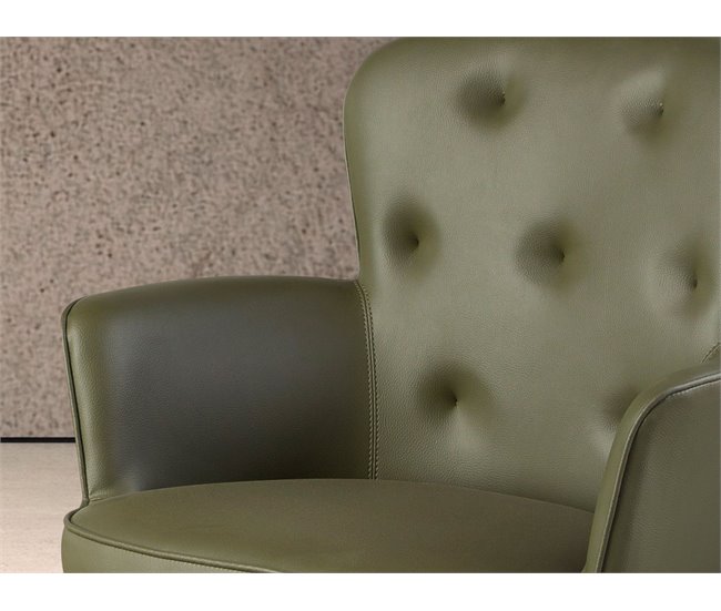 ANGEL CERDA Cadeira giratória em pele de verde escuro Verde