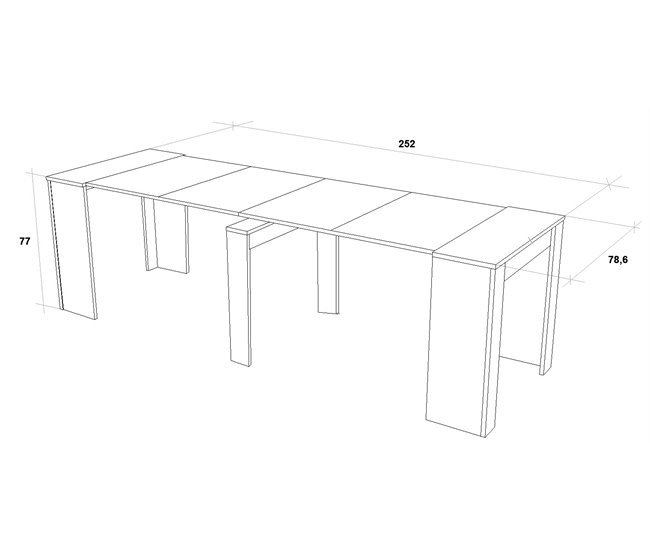 Mesa consola extensível BERTA Carvalho