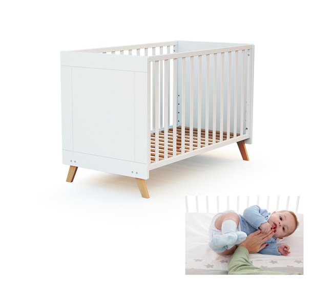 Berço Sakura convertível em cama (kit opcional) Branco