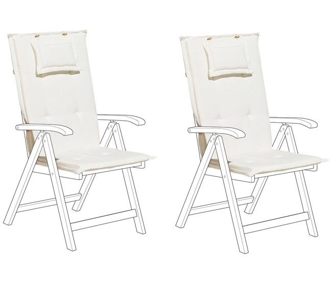 Beliani Almofada de assento para exterior TOSCANA 50x45 Azul