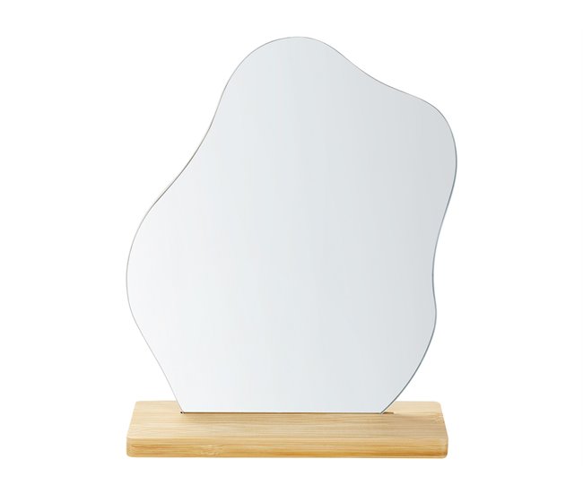 Beliani Espelho decorativo LOZERE Castanho