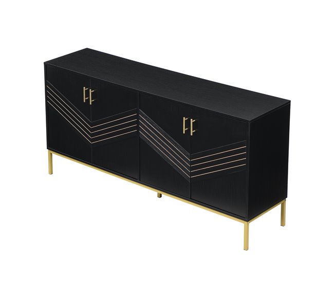 Aparadores 160 Preto/ Madeira