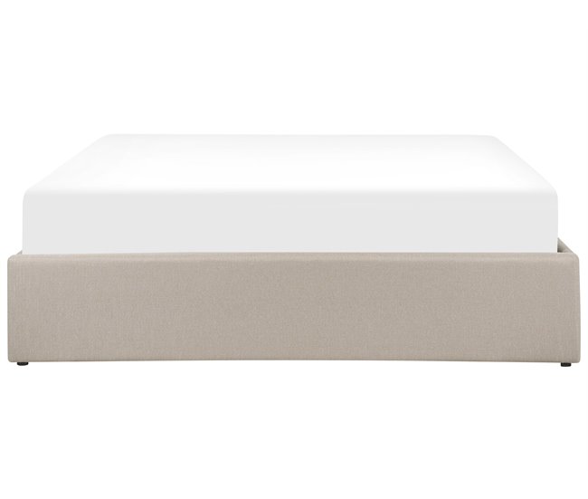 Beliani Cama com estrado Poliéster DINAN 167x214 Bege