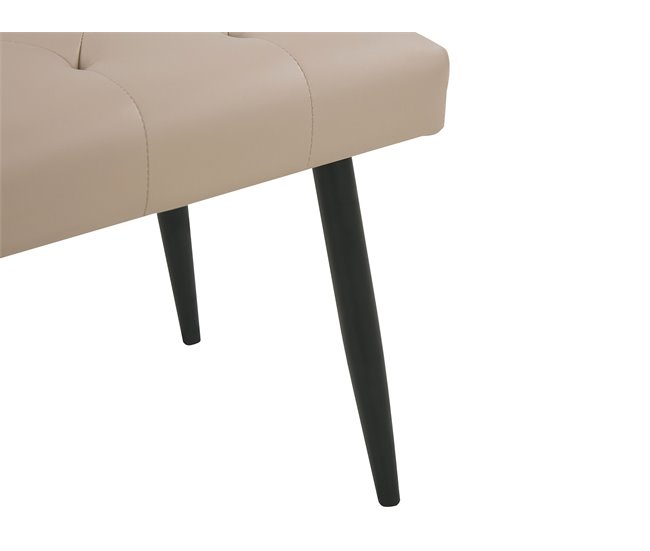 Beliani Banco de cama Piel sintética ESSONNE 104x43 Bege