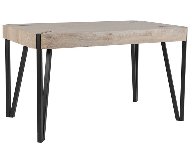 Beliani Mesa de jantar CAMBELL 80x130 Castanho