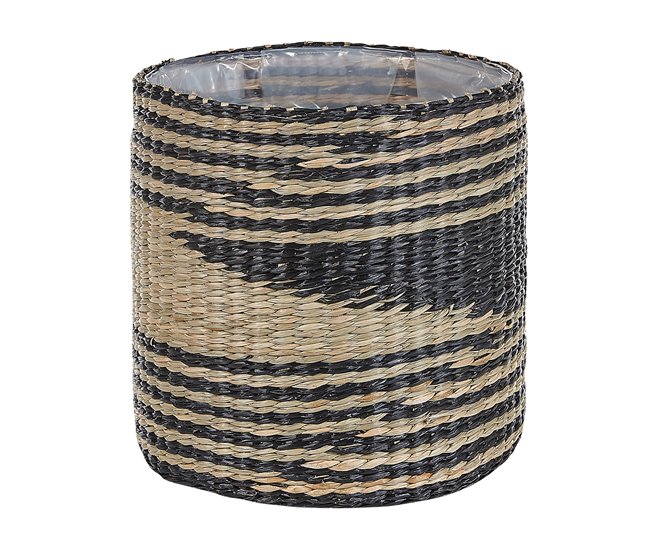 Beliani Conjunto de 3 vasos para plantas RATTAIL Bege