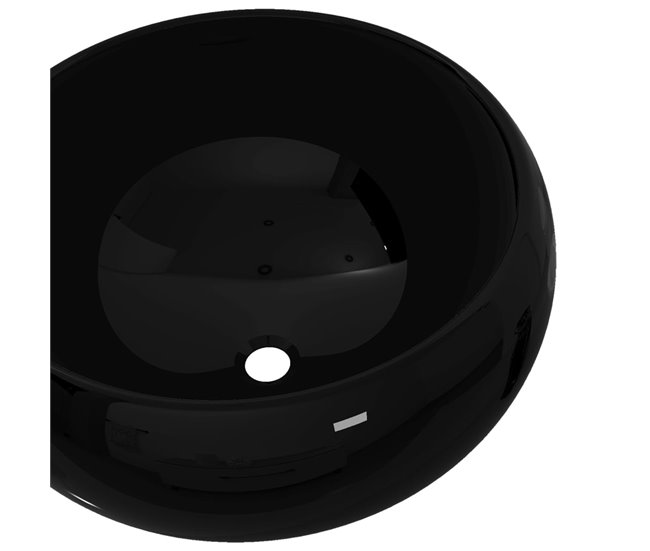 Lavatório - Lavabo - Pia de banheiro redondo Preto