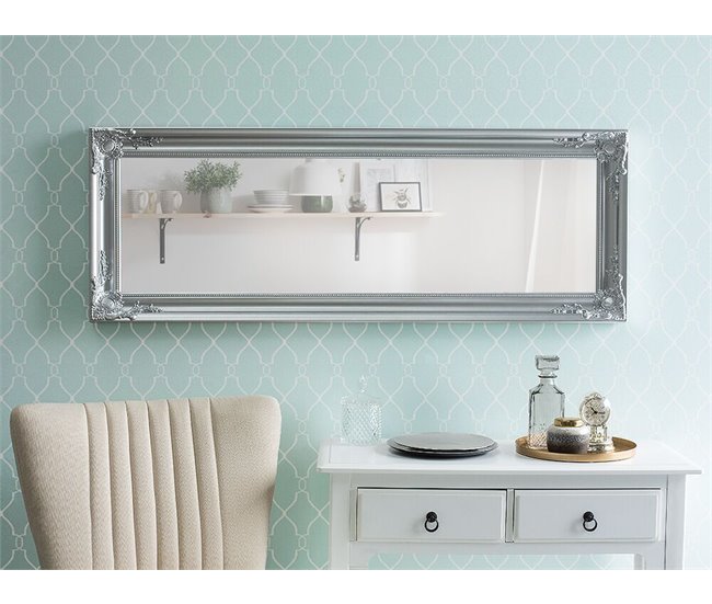 Beliani Espelho BELLAC 51x4 Cinza