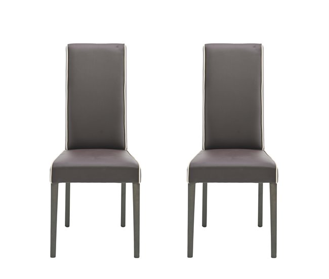 Conjunto de 2 cadeiras de jantar VERONA  Chocolate
