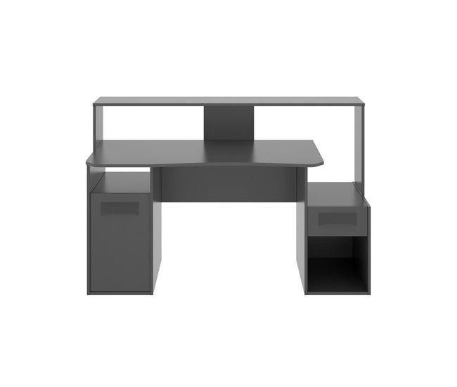 Mesa com efeito de madeira Preto
