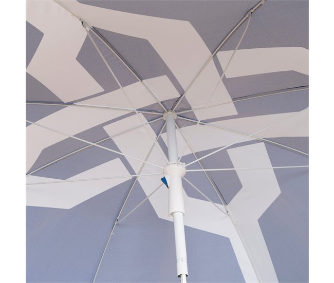 Aktive Guarda-sol de praia 8 hastes inclinável Azul