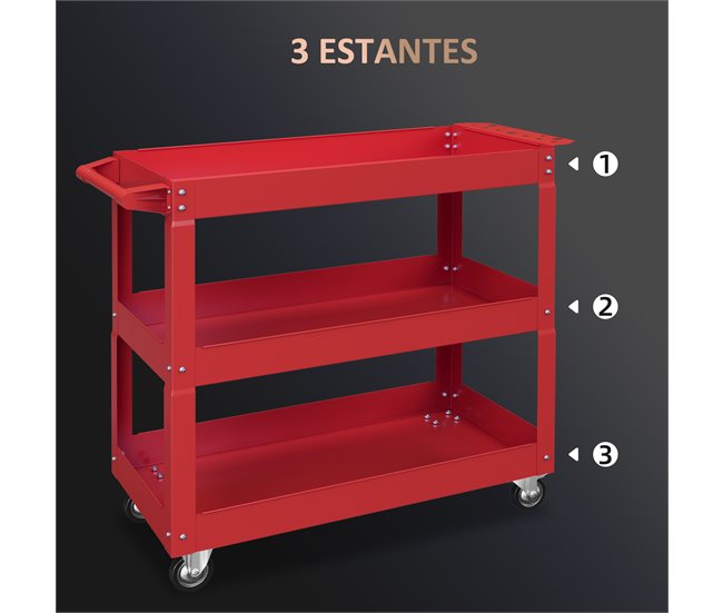 Carrinho de Ferramentas Aço Laminado DURHAND 83 Azul