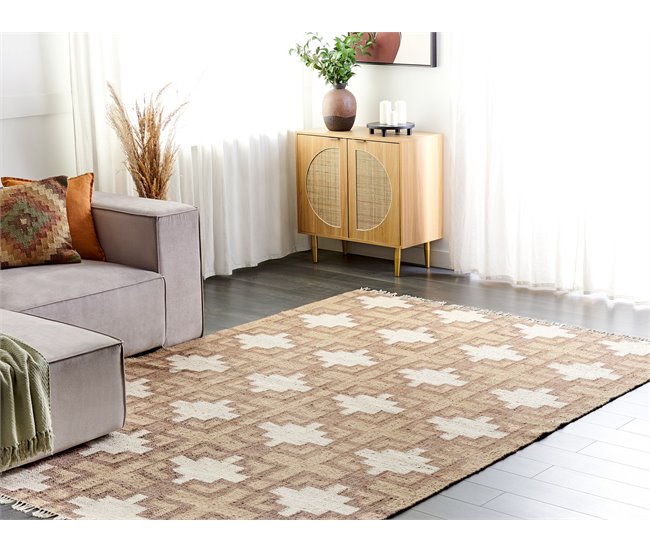 Beliani Entrelaçado KONURTAY 200x300 Bege
