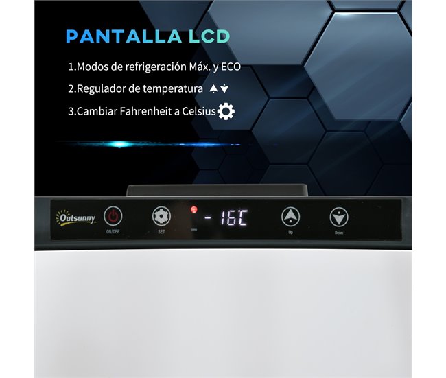 Geleira Elétrica Portátil Outsunny C00-028V91 Branco