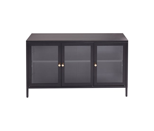Beliani Vitrina NEWPORT 115 Preto