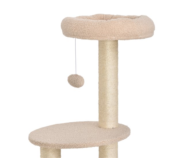 Arranhador para Gatos Aglomerado e Sisal PawHut Bege
