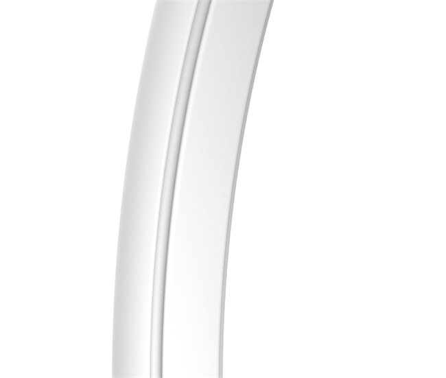 Starmatrix RIOXXL Chuveiro de polietileno curvo aquecido a energia solar Altura 226 cm, Branco Branco