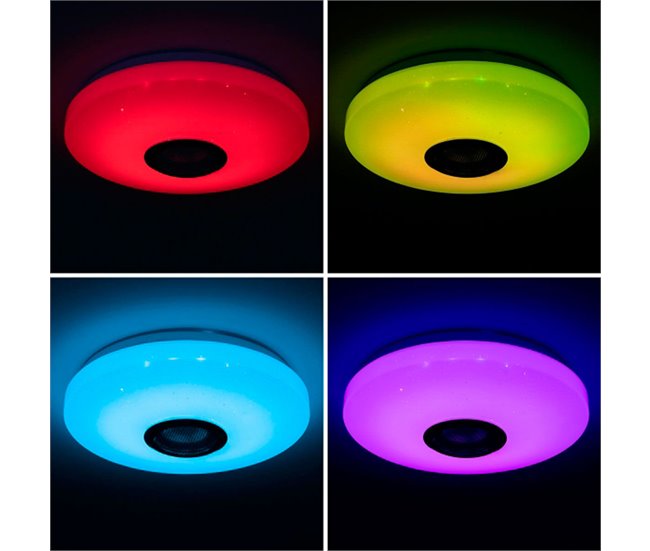 Candeeiro LED de Teto com Altifalante Branco
