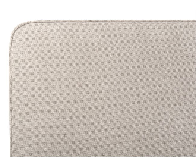 Beliani Cama com estrado Poliéster VALOGNES 192x220 Cinza Claro