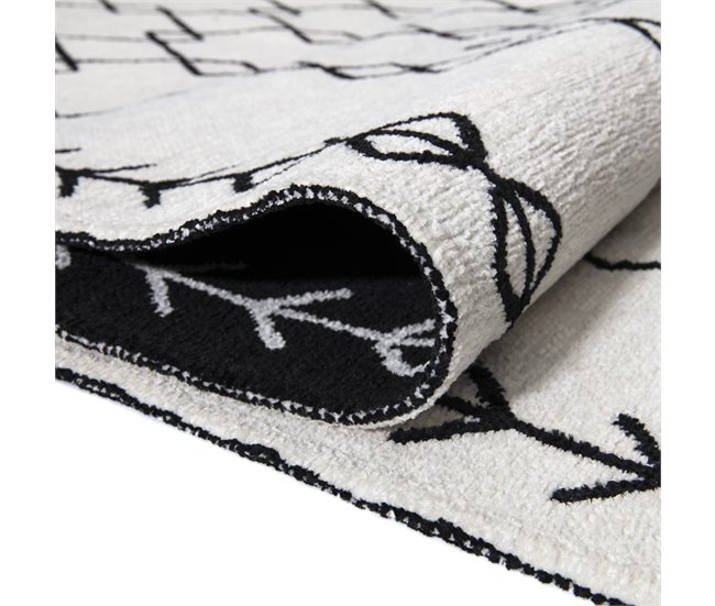 Tapete reversível PALERMO ESTAMPADA Branco