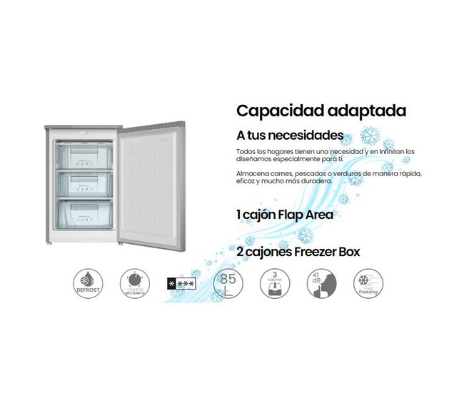 Arca Vertical Infiniton CV-88L8XEH, 85 L Inoxidavel