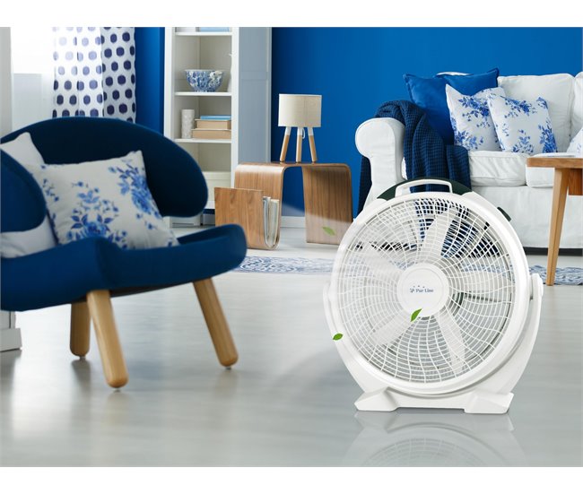 Ventilador industrial 110 W com 5 lâminas e 3 velocidades Branco