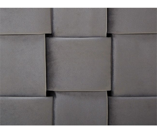 Beliani Cama com estrado Veludo LIMOUX 187x213 Azul Marino