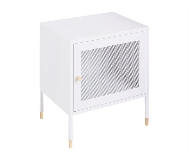 Beliani Mesinha de cabeceira OSSETT 45 Branco