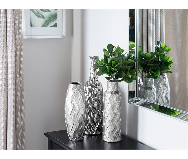 Beliani Jarro decorativo BASSANIA Cinza