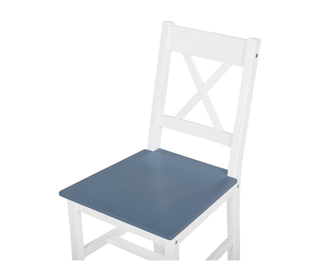 Beliani Conjunto de comedor MOANA Branco